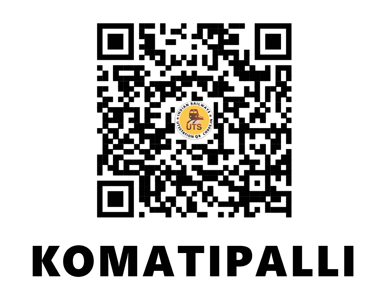 UTS QR Code for KOMATIPALLI - KMX (EO - ANDHRA PRADESH)